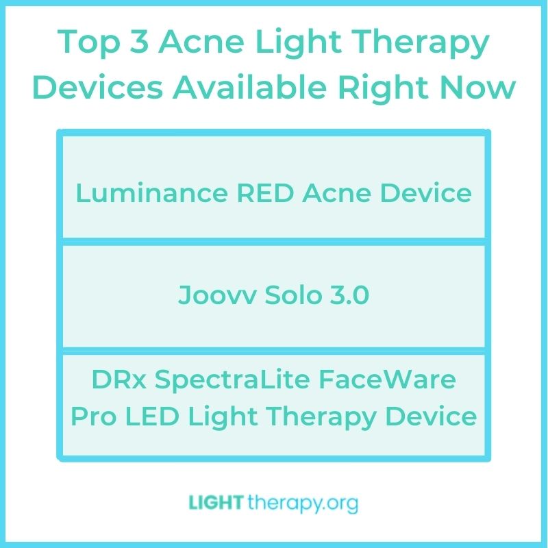 Infographic: Top 3 Acne Light Therapy Devices Available Right Now
